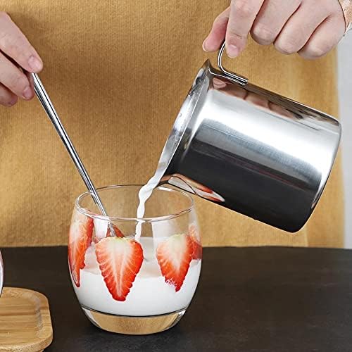 400/800ml Manual Milk Frother Stainless Steel Foam Mesh Coffee Foamer Cup Cappuccino Creamer - Image 2