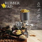 Alpine Cuisine Manual Cast Iron Coffee Grinder 17" High Hopper Multi-Purpose Mill for Corn Nuts Wheat Spices Seed Herbs Heavy Duty for Kitchen Homes & Restaurant, Silver - Image 4