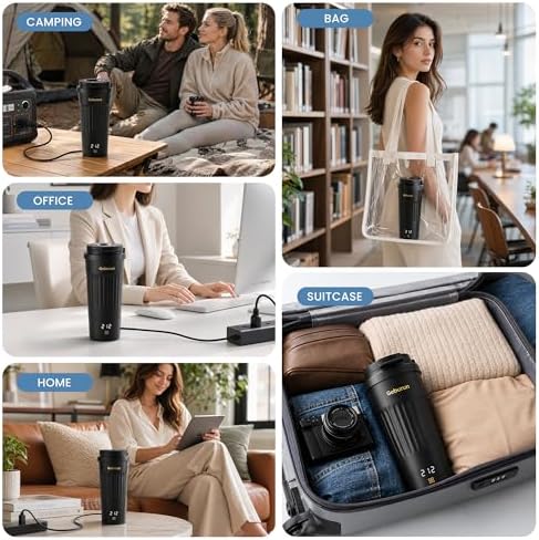 100-240V Travel Portable Electric Kettle 13.5oz 316SS 6 Temperature Control - Image 6