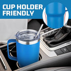 20 oz Tumbler with Handle Stainless Steel Insulated Coffee Mug Tumbler with Lid and Straw Double Wall Vacuum Insulated Coffee Mug Leak Proof Travel Mug Tumbler for Hot and Cold Drink (Mix Color-5) - Image 6
