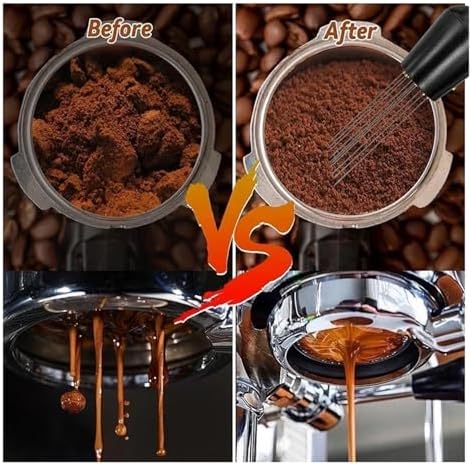 Coffee Tamper Spring Espresso Tamper 51mm 53mm 58mm Coffee Tampers And Coffee Stirrer Stainless Steel Tampers Coffee Accessories(53mm,Wooden-2Pcs) - Image 7