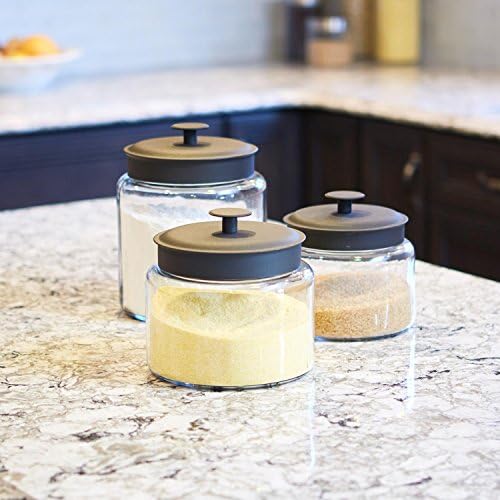 Anchor Hocking FBA_COMIN18JU056847 3-Piece Montana Jar Set, Multi (Set of 3), Black Metal - Image 2
