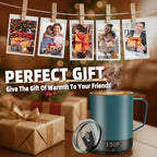 14oz Magnetic Charging Cordless Smart Coffee Mugs, Fast Heating & High Temperature Self Heating Coffee Mug, Keeps Hot Up to 149℉ for Hours, Mug Warmer for Home, Offiece Coffee Tea Lover(No APP) - Image 4