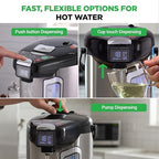 NutriChef Digital Water Boiler and Warmer - 3L/3.17 Qt Stainless Electric Hot Water Dispenser w/ LCD Display, Rotating Base, Keep Warm, Auto Shut Off, Safety Lock, Instant Heating for Coffee & Tea - Image 2