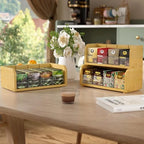3 Layer Bamboo Tea Bag Organizer, Stackable Tea Storage Holder - Image 6