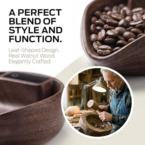 Premium Walnut Wood Coffee Scale, 0.1g Precision Digital Scale - Image 3