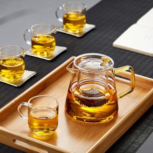 Unbreakable Glass Teapot with Infuser, Heat Resistant Borosilicate Glass, Loose Tea Infuser, 25 fl oz / 750ml, Stainless Steel Infuser, Gas Stovetop Safe - Image 6