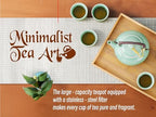 Japanese Tea Set for Adults, Japanese Gongfu Tea Set with 1 Teapot (23.5oz/700ml), 6 Tea Cups(4oz/120ml), Tea Tray & Stainless Infuser, Japanese Teapot Set Tea Gift Set (Kiln Mint Green) - Image 3