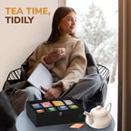 Bambüsi Tea Bag Organizer - Bamboo Tea Box Organizer Storage Box, Tea Bag Holder with Acrylic Window, Magnetic Lid Keeps Tea Bags Fresh - Ideal Gifts Tea Organizer Caddy (Tea Not Included) - Black - Image 2