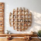 Oversized Hanging Coffee Mug Display Rack Wooden Tea Cup Holder 47.2"x47.2" - Image 7