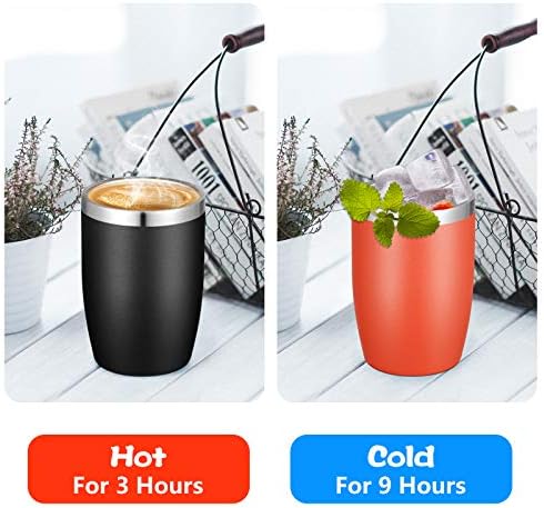VEGOND Stainless Steel 12 oz Tumblers bulk Vacuum Insulated Double Wall Travel Tumbler with Lid and Straw Reusable Tumbler,Black 12 pack - Image 3