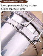 Walktosun Stainless Steel Food Container with Clear Lids Airtight Storage Container Stackable Small Canisters Kitchen Pantry Storage for Cereal, Snacks, Candy, Herbs, Spices, Sugar, Tea (1.2L Silver) - Image 4