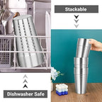 Stainless Cups, 19 oz Double Wall Insulated Tumbler, 4 Pack Unbreakable Stackable Water Tumblers Insulated Metal Cup Premium Drinking Glasses for Travel Camping Home Outdoor Office - Image 5