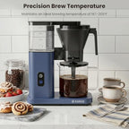 Kismile SCA Certified 8-Cup Coffee Maker, 6-Min Quick Brew, Hot & Cold Brew Coffee Machine, Adjustable Flow Control, Magnetic Anti-Drip, Keep Warm, DIY Manual Mode, Dishwasher Safe, Glacier Blue - Image 2