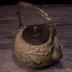 Pure Handmade Cast Iron Teapot 1.4L Uncoated Traditional Kettle For Healthy Tea Brewing & Rust-Resistant Interior - Image 2