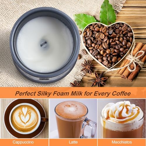 Electric Milk Frother,Automatic Hot & Cold Coffee Frother, 240ml Coffee Machine,for Coffee, Latte, Hot Chocolate Milk - Image 6