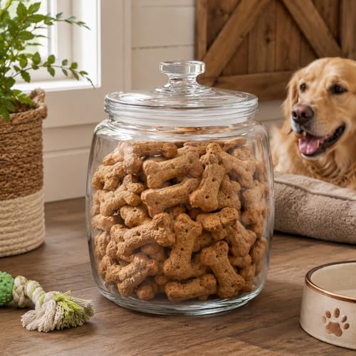 kitchentoolz 2.5 Gallon Extra Large Glass Cookie Jar with Airtight Lid – XL Clear Storage Container for Bulk Cookies, Candy, Flour, Dog Treats & More – Oversized Jar for Kitchen or Laundry Room - Image 6