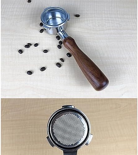 AD-54MM Stainless Steel Coffee Machine Bottomless Filter Holder Portafilter Wooden Handle Professional Accessory - Image 5