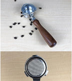 AD-54MM Stainless Steel Coffee Machine Bottomless Filter Holder Portafilter Wooden Handle Professional Accessory - Image 5
