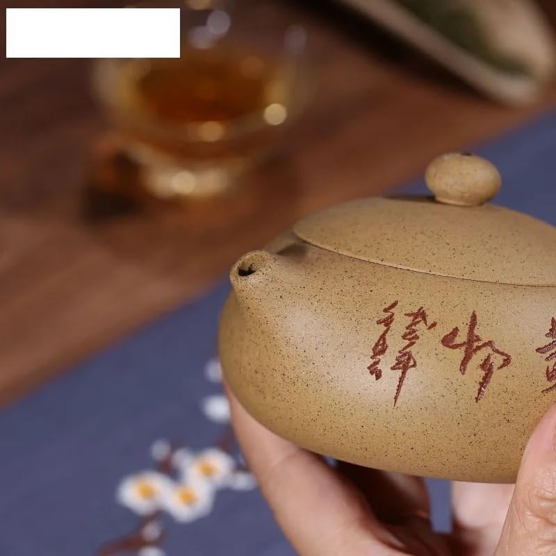 Tea Pots For Loose Tea 150ml Purple Clay Teapots Handmade Xishi Pot Raw Ore Section Mud Kettle Zisha Tea Set Tea Services Tea Pots Coffee Pot Tea Infuser Pot - Image 3