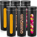 Patelai 6 Pack Airtight Stainless Steel Kitchen Canisters, Black, 60 oz by Patelai