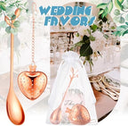 25 Sets Bridal Shower Tea Party Favor for Guest Leaf Tea Spoon,Rose Gold - Image 4