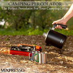 Mixpresso 5-8 Cup Coffee Percolator Stovetop, Stainless Steel Coffee Pot - Image 6