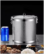 Seasoning Strainer, Stainless Steel Spice Infuser Basket with Chain Hook for Home Restaurant, Dual-Tab Locking Mechanism(19 x 18 cm) by Unknown