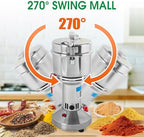 2000W Electric Grain Mill Grinder - 550g High-Speed Stainless Steel Dry Food Grinder for Coffee, Spices, Nuts & Herbs | 28000 RPM | 3 Blades | Commercial & Home Kitchen Use - Image 5