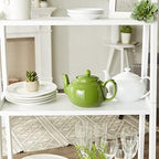 RSVP International Stoneware Teapot Collection, Microwave and Dishwasher Safe, 42 oz, Green - Image 4