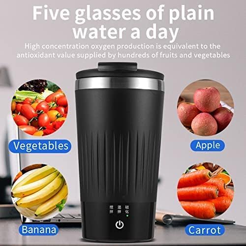 LLBB USB Coffee Cup Rechargeable Heating Self Stirring Mixing Mug Warmer Coffee Capsule Cup (White) - Image 7