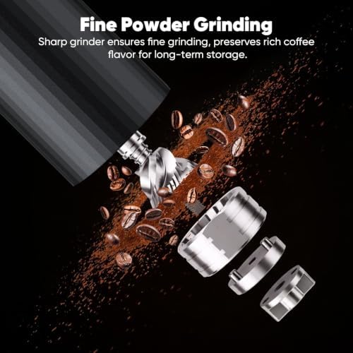 Portable Coffee Bean Grinder for Travel, Metal Body, 24 Adjustable Grind - Image 4