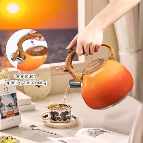 GGC Whistling Tea Kettle for Stove Top, 3.2QT/3L Stainless Steel Tea Kettle - Image 5