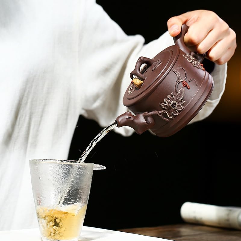 Tea Pots For Loose Tea Zisha Teapot Office Light Luxury Decoration Retro Classic Kung Fu Teapot Suitable For Most Tea Sets Tea Infuser Pot - Image 5