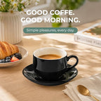 3 Ounce Espresso Cups Set of 4, Black - Image 6