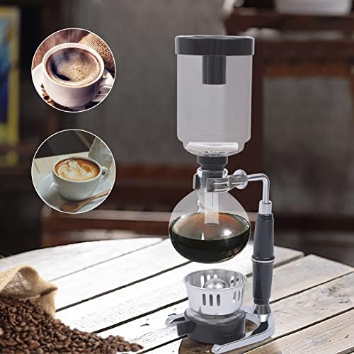 360ml 3-Cup Heat-Resistant Glass Siphon Coffee Maker, Borosilicate Syphon Pot for Home, Coffee Shop, Bar Tabletop Brewer - Image 3