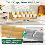 EsLuker.ly Coffee Mug Cup Holder Rack for Cabinets Countertop, 3 Tier Expandable Mug Storage Organizer Bamboo Coffee Bar Station Display Stand Shelf for Kitchen Countertop, No Assembly, More Space - Image 2