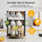 KLM Wood Coffee Mug Holder,Mug Display Organizer - Image 5