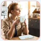 Sliner Set of 4 Handbag Coffee Mug with Saucer Purse Tea Cup Set,Stylish - Image 6