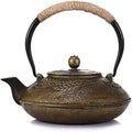 1200ML Antique Cast Iron Teapot with Removable Stainless Steel Filter for Loose Leaf Tea, Japanese Healthy Tetsubin Tea Kettle As Gift by MGEMJMJ