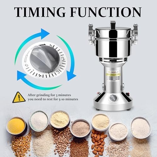 Grain Mill 550g,flour mill,Grain mill grinder Stainless Steel Flour Wheat Seeds Corn Spices Nut & Seasonings Dry Grinder Electric Machine grinder for kitchen - Image 3