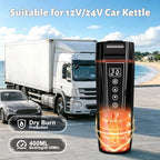 LINGYOKY Car Electric Kettle for Travel 12-24V Compatible 13.5oz (Black) - Image 5
