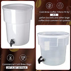 100Pcs Commercial Cold Brew Coffee Filters for 5 Gallon Buckets, 20" X 20" Disposable Coffee Filters with Drawstring for Brew Up To 5 LBS Coffee - Image 2