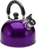 YBM Home Stainless Steel Stovetop Whistling Tea Kettle 3L with Handle, Induction Compatiable - Purple by YBMHome