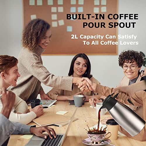 6 sets 70 oz Thermal Coffee Carafe for keeping hot, Carafe for hot liquid, Airpot Insulated Stainless Steel Vacuum Thermal Pot for Coffee, Hot Water,Keep Hot 12 Hours (4silver) - Image 6