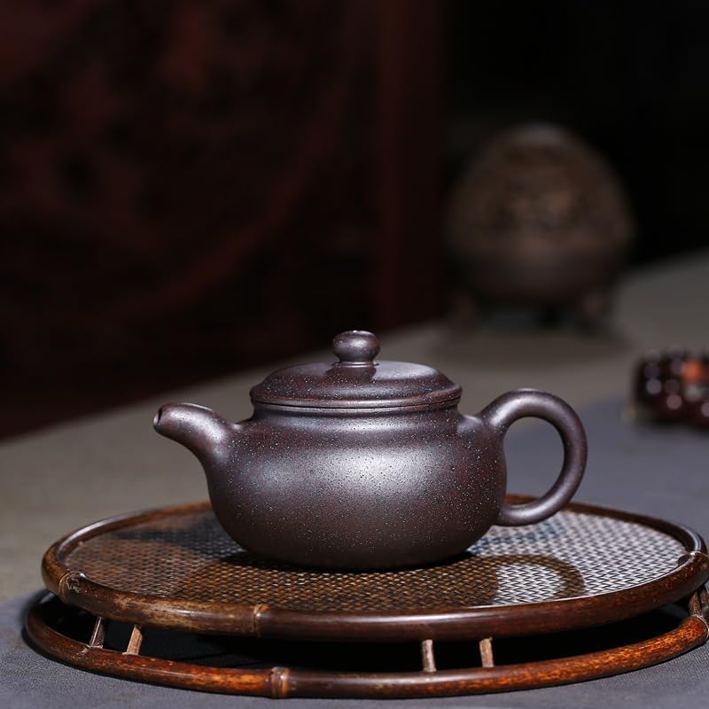 Tea Pots For Loose Tea Chinese Retro Style Handmade Purple Clay Pot Creative Pot-shaped Kung Fu Tea Set Tea Set Tea Infuser Pot - Image 3