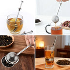 3Pcs Ball Tea Strainer with Long Handle for Loose Leaf Tea and Mulling Spices Stainless Steel Tea Infuser Tea Filter - Image 7