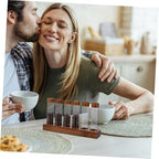 Single Portion Coffee Bean Storage Tubes with Wood Stand Glass - Image 7
