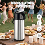PARACITY Coffee Carafe With Pump, Stainless Steel Airpot Drink Dispenser - Image 7