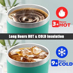 20oz Tumbler Insulated Coffee Tumblers with Lid StainlessSteel LightBlue 4P - Image 5